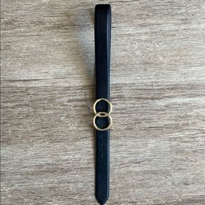 Black Belt with Gold Circles - XS